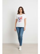 Olsen Fehér-Mintás Cherry Felső