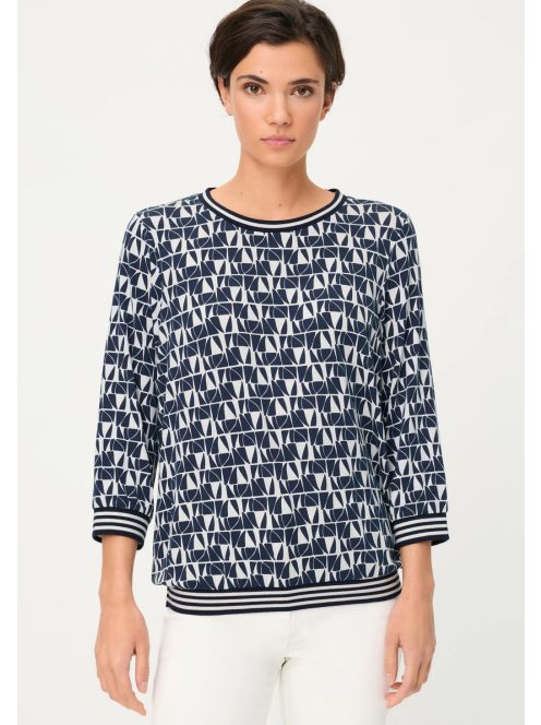 Olsen Fehér-Kék Mintás Clara Felső