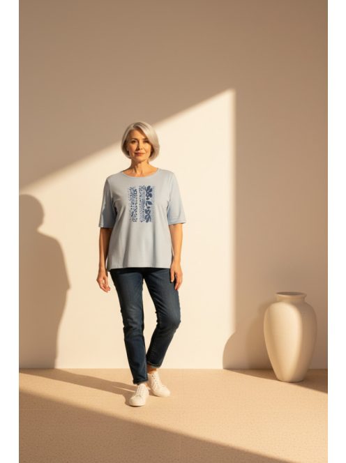 Olsen Babakék Mintás Edda Felső