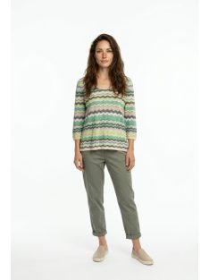 Olsen Keki-Zöld Cikk-Cakk Felső