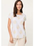 Olsen Fehér-Beige Hímzett Felső