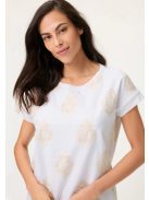 Olsen Fehér-Beige Hímzett Felső