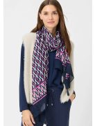 Olsen Pink-Kék Mintás Sál