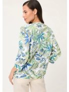 Olsen Zöld-Kék Mintás V Felső