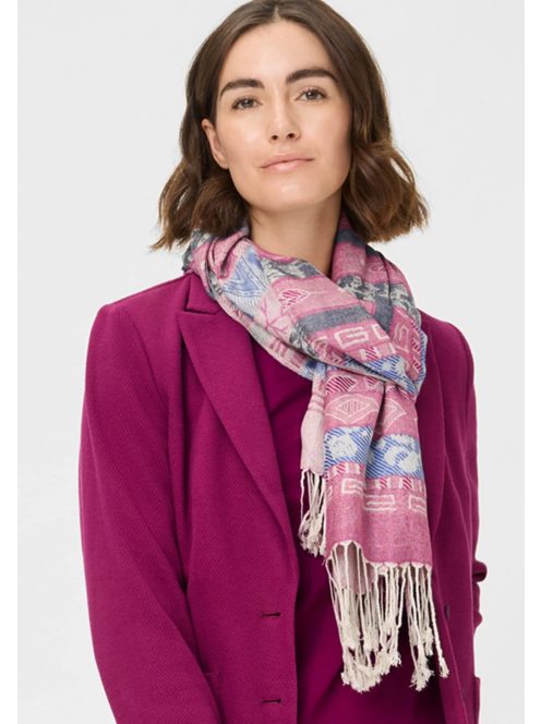 Olsen Kék-Pink Mintás Sál