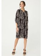 Olsen Fekete-Beige Hímzett Ruha