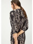 Olsen Fekete-Beige Hímzett Ruha