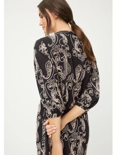 Olsen Fekete-Beige Hímzett Ruha