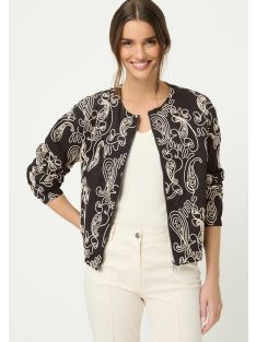 Olsen Fekete-Beige Hímzett Felső