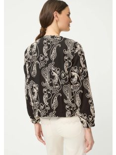 Olsen Fekete-Beige Hímzett Felső