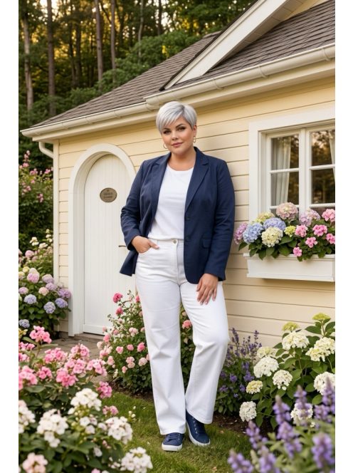 Olsen Sötétkék Summer Blézer