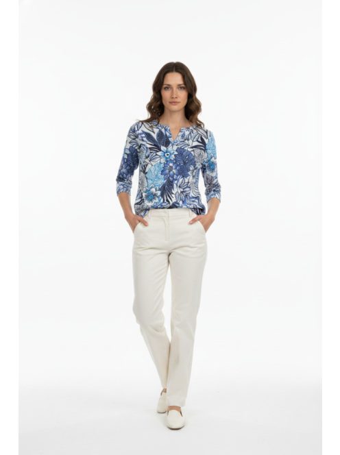 Olsen Fehér-Kék Mintás Clara Felső