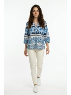 Olsen Fehér-Kék Mintás Amy Felső