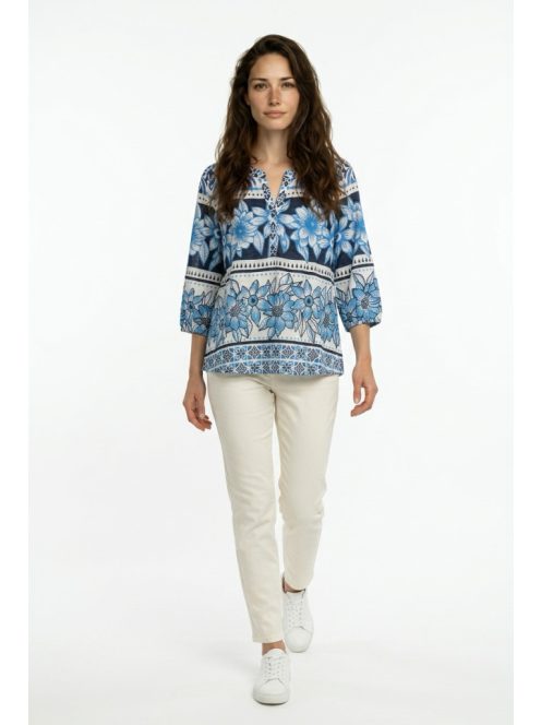 Olsen Fehér-Kék Mintás Amy Felső