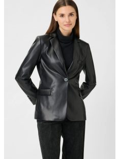 Olsen Fekete Rena Műbőr Blézer