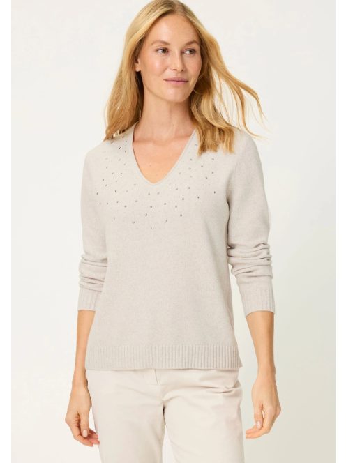 Olsen Beige-Köves Remmi Pulóver
