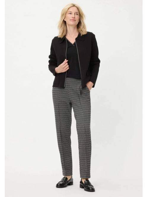 Olsen Fekete-Fehér Mintás Ferran Nadrág