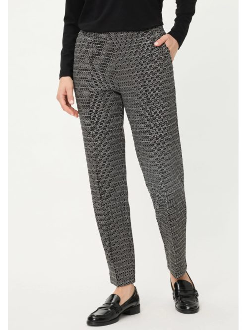 Olsen Fekete-Fehér Mintás Ferran Nadrág