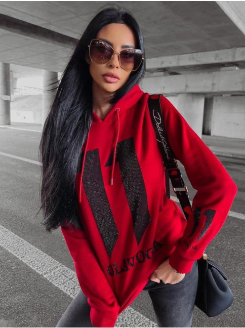 O'la Voga Bordó Nukus Pulóver