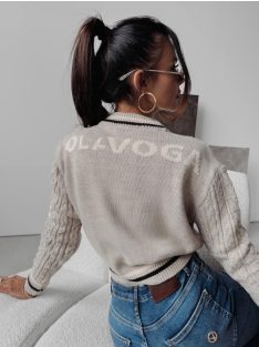 O'la Voga Beige Taryn Kardigán