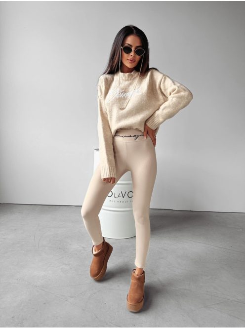 O'la Voga Beige Loco Pulóver