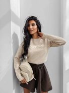 O'la Voga Beige Zaio Pulóver