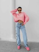 O'la Voga Pink Delia Pulóver