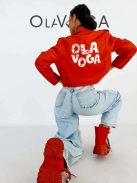 O'la Voga Piros Ladyo Műbőr Kabát