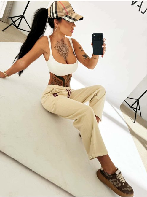 O'la Voga Beige Fiofio Nadrág