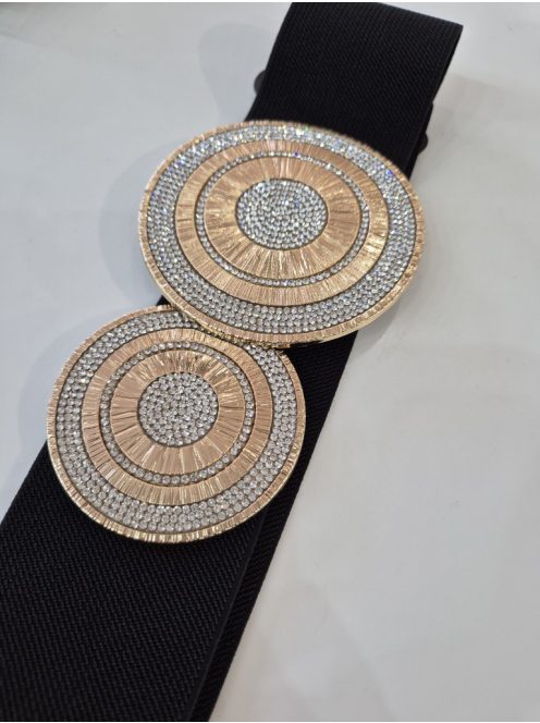 Fekete-Ezüst Köves Gránit Öv