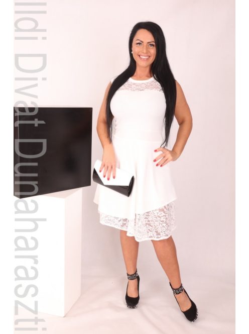 Phardo Ekrü Csipkebetétes Ruha