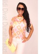 Rouge Púder-Barack Mintás Tekla Felső