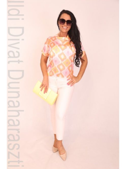 Rouge Púder-Barack Mintás Tekla Felső