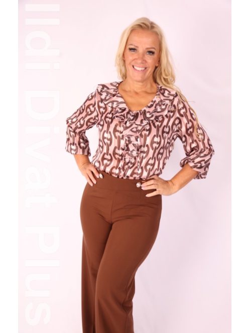 Rouge Rózsaszín-Barna Madeira Blúz