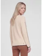 Rabe Beige Mintás Pulóver