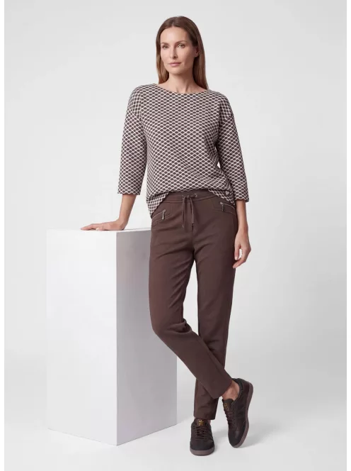 Rabe Barna Jacquard Mintás Felső