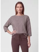 Rabe Barna Jacquard Mintás Felső