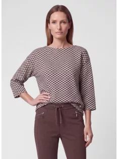Rabe Barna Jacquard Mintás Felső