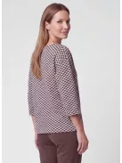 Rabe Barna Jacquard Mintás Felső