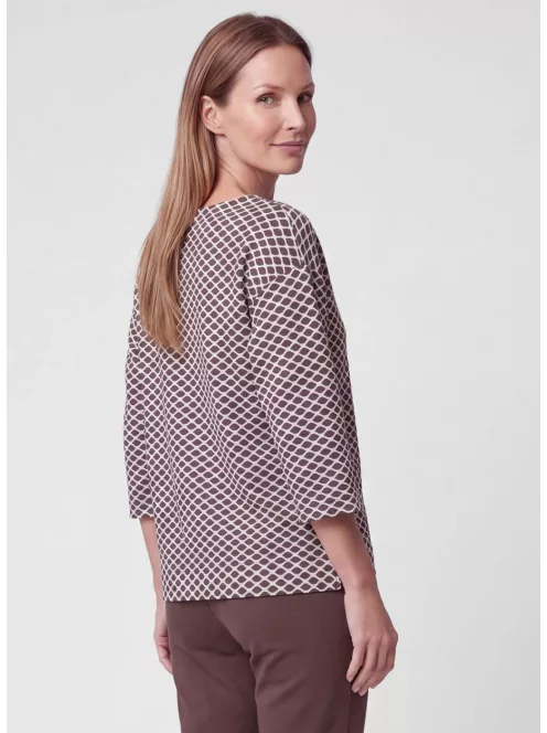 Rabe Barna Jacquard Mintás Felső