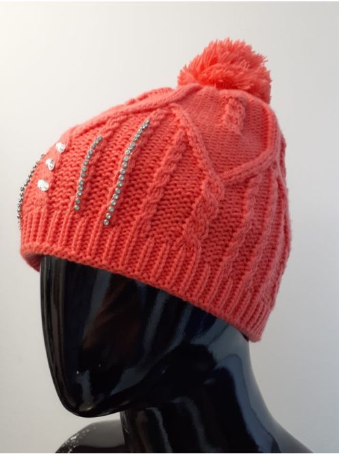 Korall Köves Kötött Sapka
