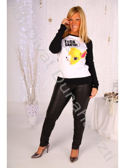 Sugarbird F#ck Santa Sutil Pulóver