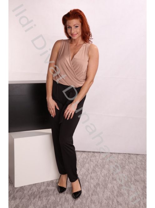 Simple Átlapolt Beige Overál