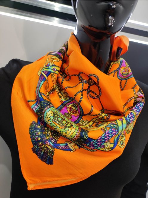 Narancs Szíj Mintás Hebe Szatén Kendő