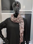 Mályva-Szürke Mintás Molinia Sál