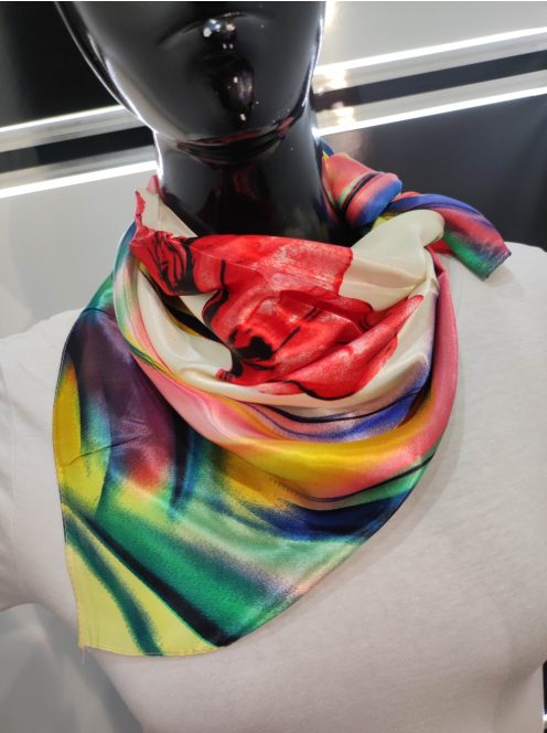 Piros Tulipán Hebe Szatén Kendő