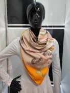 Narancssárga Bot Mintás Karneol Sál