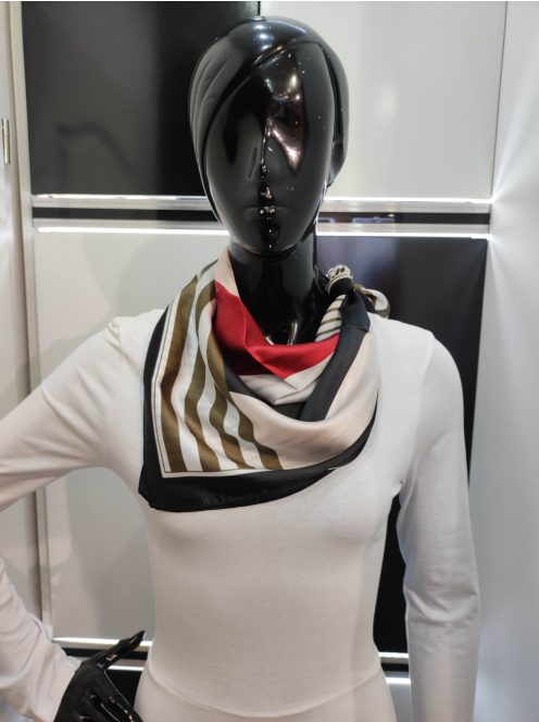 Fekete-Bordó Csíkos Tilia Sál