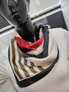 Fekete-Bordó Csíkos Tilia Sál