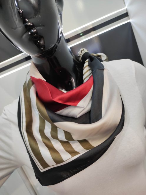 Fekete-Bordó Csíkos Tilia Sál